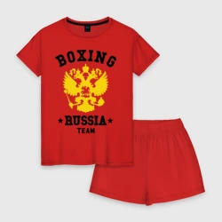 Женская пижама с шортиками хлопок Boxing Russia Team