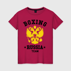 Женская футболка хлопок Boxing Russia Team