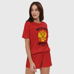 Женская пижама с шортиками хлопок Boxing Russia Team - фото 2