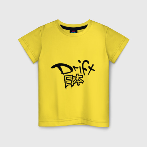Детская футболка хлопок Drift - Япония, цвет желтый