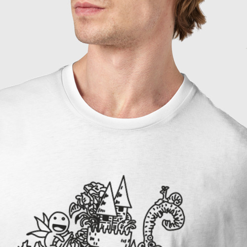 Мужская футболка хлопок Граната, цвет белый - фото 6