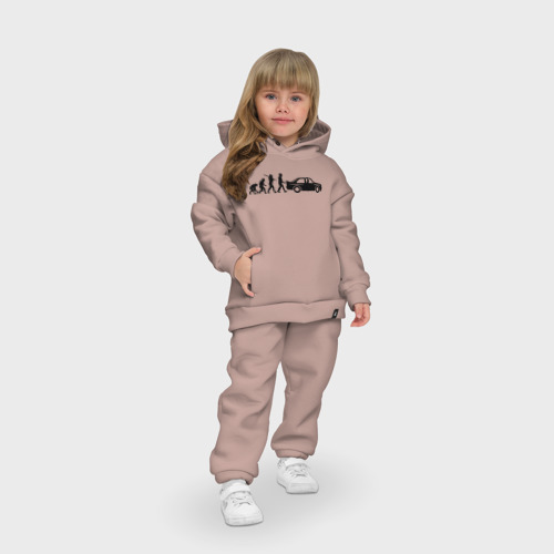 Детский костюм хлопок Oversize БМВ эволюция, цвет пыльно-розовый - фото 7
