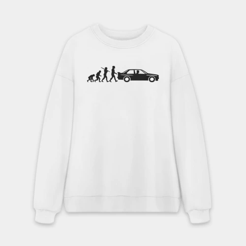 Мужской свитшот oversize без начеса хлопок БМВ эволюция