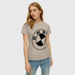 Женская футболка хлопок Бмв значок - фото 2