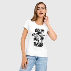 Женская футболка хлопок Slim Drum n bass пластинка - фото 2