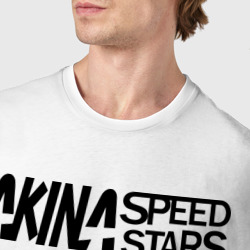 Футболка с принтом Akina Speed star для мужчины, вид на модели спереди №4. Цвет основы: белый