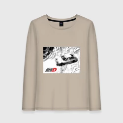 Женский лонгслив хлопок Initial D машина