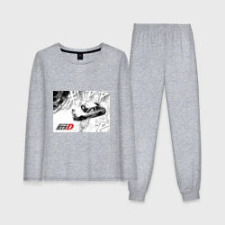 Женская пижама с лонгсливом хлопок Initial D машина