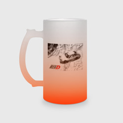 Кружка пивная матовое стекло Initial D машина