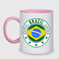 Кружка двухцветная Brazil - Бразилия ЧМ-2014