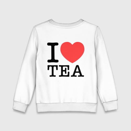 Детский свитшот хлопок I love tea, цвет белый - фото 2