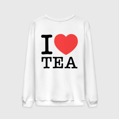 Мужской свитшот хлопок I love tea, цвет белый - фото 2