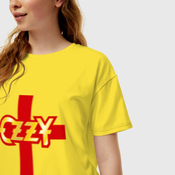 Женская футболка хлопок Oversize Ozzy Osbourne Оззи Осборн - фото 2
