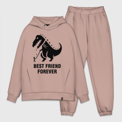 Мужской костюм oversize хлопок Годзилла Best friend