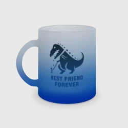 Кружка матовая стеклянная Годзилла Best friend