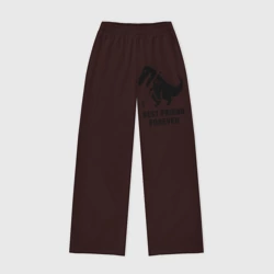 Женские брюки oversize без начеса хлопок Годзилла Best friend