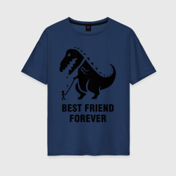 Женская футболка хлопок Oversize Годзилла Best friend