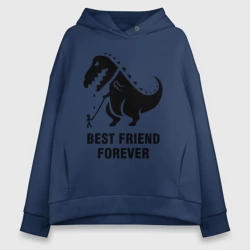 Женское худи Oversize хлопок Годзилла Best friend
