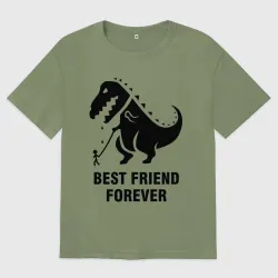Мужская футболка хлопок Oversize Годзилла Best friend