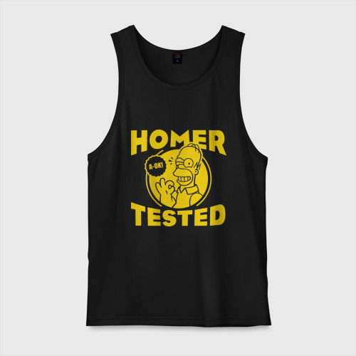 Мужская майка хлопок Homer tested, цвет черный