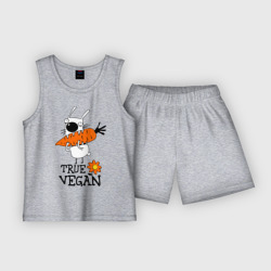 Детская пижама с шортами хлопок True vegan истинный веган