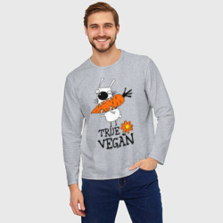 Мужской лонгслив oversize хлопок True vegan истинный веган - фото 2