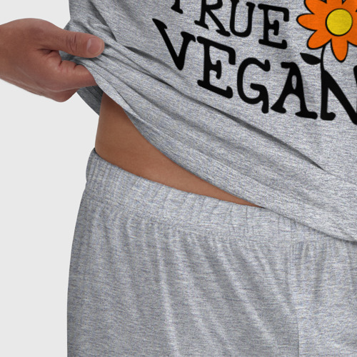 Мужская пижама хлопок True vegan истинный веган, цвет меланж - фото 6