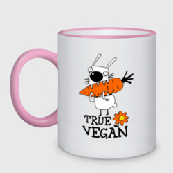 Кружка двухцветная True vegan истинный веган
