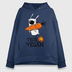 Женское худи Oversize хлопок True vegan истинный веган