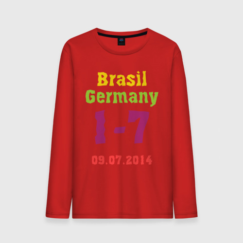 Мужской лонгслив хлопок Бразилия - Германия, цвет красный