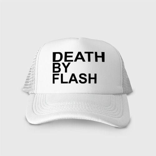 Кепка тракер с сеткой Death by flash, цвет белый