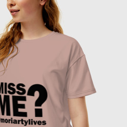 Женская футболка хлопок Oversize Miss me? Moriarty - фото 2