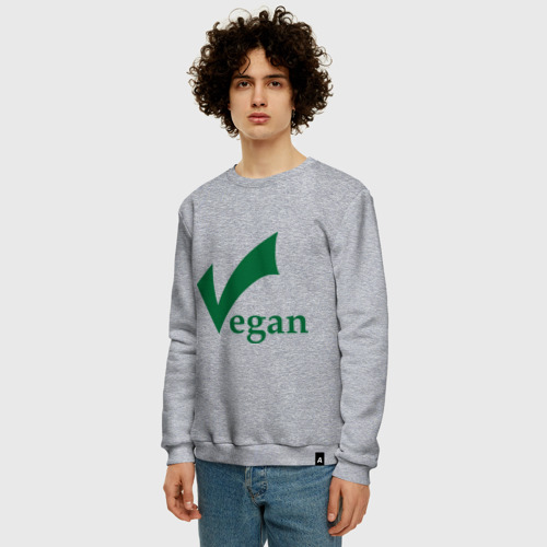 Мужской свитшот хлопок Vegan, цвет меланж - фото 3