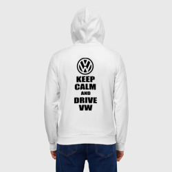 Мужская толстовка на молнии хлопок Keep calm and Drive vw - фото 2