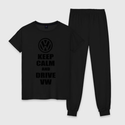 Женская пижама хлопок Keep calm and Drive vw