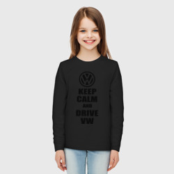 Детский лонгслив хлопок Keep calm and Drive vw - фото 2