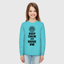 Детский лонгслив хлопок Keep calm and Drive vw - фото 2