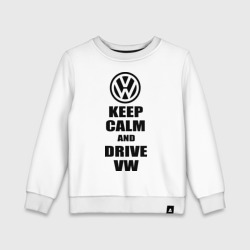 Детский свитшот хлопок Keep calm and Drive vw