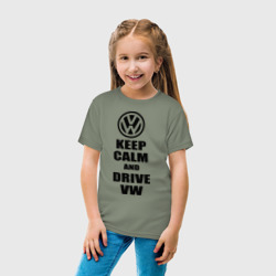 Детская футболка хлопок Keep calm and Drive vw - фото 2