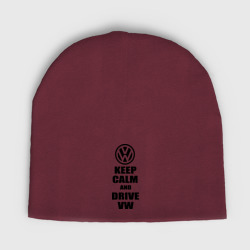 Женская шапка демисезонная Keep calm and Drive vw