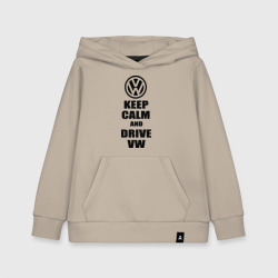 Детская толстовка хлопок Keep calm and Drive vw