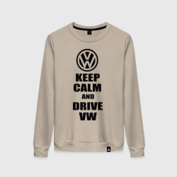 Женский свитшот хлопок Keep calm and Drive vw