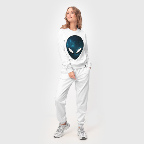 Женский костюм хлопок Инопланетный разум, цвет белый - фото 3