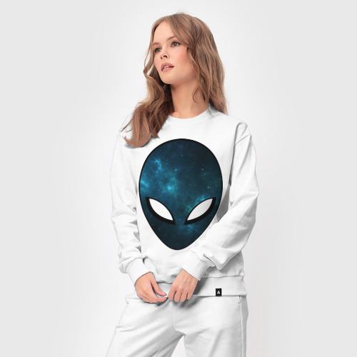 Женский костюм хлопок Инопланетный разум, цвет белый - фото 5
