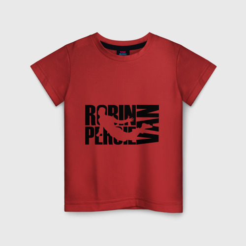 Детская футболка хлопок Ван Перси (Van Persie), цвет красный