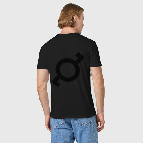 Мужская футболка хлопок Глиф 30 seconds to mars, цвет черный - фото 4
