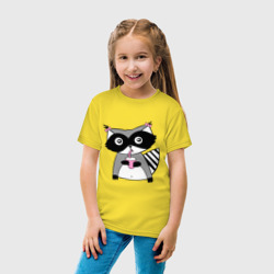 Детская футболка хлопок Енот девочка парная - фото 2