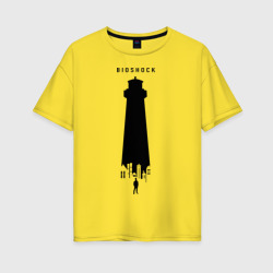 Женская футболка хлопок Oversize Биошок маяк