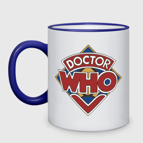Кружка двухцветная с принтом Доктор Кто, вид спереди #2