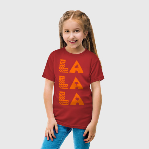 Детская футболка хлопок Lalala, цвет красный - фото 5